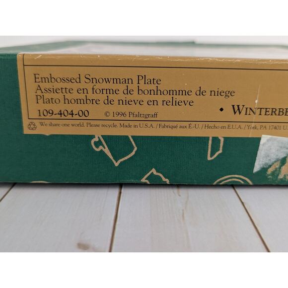 Pfaltzgraff Winterberry Snowman Plate/Platter 1996 Embossed Christmas Cookie - Picture 3 of 9
